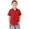 image2T16Y Boys Short Sleeve Button Down Toddler Dress Shirt Oxford Uniform Shirt with Chest Pocket313burgundy