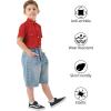 image2T16Y Boys Short Sleeve Button Down Toddler Dress Shirt Oxford Uniform Shirt with Chest Pocket313burgundy