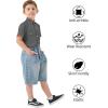 image2T16Y Boys Short Sleeve Button Down Toddler Dress Shirt Oxford Uniform Shirt with Chest Pocket313charcoal Heather
