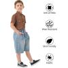 image2T16Y Boys Short Sleeve Button Down Toddler Dress Shirt Oxford Uniform Shirt with Chest Pocket313coffee