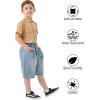 image2T16Y Boys Short Sleeve Button Down Toddler Dress Shirt Oxford Uniform Shirt with Chest Pocket313khaki