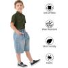 image2T16Y Boys Short Sleeve Button Down Toddler Dress Shirt Oxford Uniform Shirt with Chest Pocket313olive