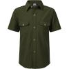 image2T16Y Boys Short Sleeve Button Down Toddler Dress Shirt Oxford Uniform Shirt with Chest Pocket313olive