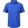 image2T16Y Boys Short Sleeve Button Down Toddler Dress Shirt Oxford Uniform Shirt with Chest Pocket313royal Blue