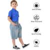 image2T16Y Boys Short Sleeve Button Down Toddler Dress Shirt Oxford Uniform Shirt with Chest Pocket313royal Blue