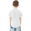 image2T16Y Boys Short Sleeve Button Down Toddler Dress Shirt Oxford Uniform Shirt with Chest Pocket313white