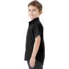 image2T16Y Boys Short Sleeve Button Down Toddler Dress Shirt Oxford Uniform Shirt with Chest PocketBlack