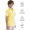 image2T16Y Boys Short Sleeve Button Down Toddler Dress Shirt Oxford Uniform Shirt with Chest PocketLight Yellow