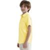 image2T16Y Boys Short Sleeve Button Down Toddler Dress Shirt Oxford Uniform Shirt with Chest PocketLight Yellow