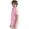 image2T16Y Boys Short Sleeve Button Down Toddler Dress Shirt Oxford Uniform Shirt with Chest PocketPink