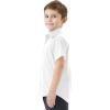 image2T16Y Boys Short Sleeve Button Down Toddler Dress Shirt Oxford Uniform Shirt with Chest PocketWhite