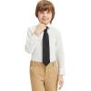 image9 Month16Y Boys Long Sleeve Button Down Toddler Dress Shirt Oxford Uniform Shirt with Chest PocketAboys Dress Shitrswhite