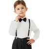 image9 Month16Y Boys Long Sleeve Button Down Toddler Dress Shirt Oxford Uniform Shirt with Chest PocketAboys Dress Shitrswhite