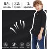 image9 Month16Y Boys Long Sleeve Button Down Toddler Dress Shirt Oxford Uniform Shirt with Chest PocketBboys Dress Shitrsblack