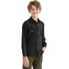 image9 Month16Y Boys Long Sleeve Button Down Toddler Dress Shirt Oxford Uniform Shirt with Chest PocketBlack