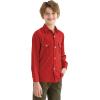 image9 Month16Y Boys Long Sleeve Button Down Toddler Dress Shirt Oxford Uniform Shirt with Chest PocketBurgundy