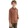 image9 Month16Y Boys Long Sleeve Button Down Toddler Dress Shirt Oxford Uniform Shirt with Chest PocketCoffee