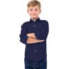 image9 Month16Y Boys Long Sleeve Button Down Toddler Dress Shirt Oxford Uniform Shirt with Chest PocketDboys Dress Shitrsnavy
