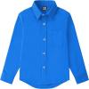 image9 Month16Y Boys Long Sleeve Button Down Toddler Dress Shirt Oxford Uniform Shirt with Chest PocketEboys Dress Shitrsblue