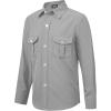 image9 Month16Y Boys Long Sleeve Button Down Toddler Dress Shirt Oxford Uniform Shirt with Chest PocketGray