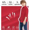 image9 Month16Y Boys Long Sleeve Button Down Toddler Dress Shirt Oxford Uniform Shirt with Chest PocketHboys Dress Shitrsred