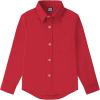 image9 Month16Y Boys Long Sleeve Button Down Toddler Dress Shirt Oxford Uniform Shirt with Chest PocketHboys Dress Shitrsred