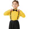 image9 Month16Y Boys Long Sleeve Button Down Toddler Dress Shirt Oxford Uniform Shirt with Chest PocketIboys Dress Shitrsyellow