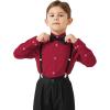image9 Month16Y Boys Long Sleeve Button Down Toddler Dress Shirt Oxford Uniform Shirt with Chest PocketJboys Dress Shitrsburgundy