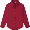 image9 Month16Y Boys Long Sleeve Button Down Toddler Dress Shirt Oxford Uniform Shirt with Chest PocketJboys Dress Shitrsburgundy