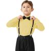 image9 Month16Y Boys Long Sleeve Button Down Toddler Dress Shirt Oxford Uniform Shirt with Chest PocketKboys Dress Shitrslight Yellow