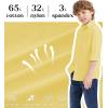 image9 Month16Y Boys Long Sleeve Button Down Toddler Dress Shirt Oxford Uniform Shirt with Chest PocketKboys Dress Shitrslight Yellow