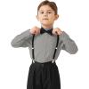 image9 Month16Y Boys Long Sleeve Button Down Toddler Dress Shirt Oxford Uniform Shirt with Chest PocketLboys Dress Shitrsgray