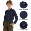 image9 Month16Y Boys Long Sleeve Button Down Toddler Dress Shirt Oxford Uniform Shirt with Chest PocketNavy