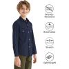 image9 Month16Y Boys Long Sleeve Button Down Toddler Dress Shirt Oxford Uniform Shirt with Chest PocketNavy