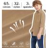 image9 Month16Y Boys Long Sleeve Button Down Toddler Dress Shirt Oxford Uniform Shirt with Chest PocketNboys Dress Shitrskhaki