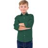 image9 Month16Y Boys Long Sleeve Button Down Toddler Dress Shirt Oxford Uniform Shirt with Chest PocketOboys Dress Shitrsgreen