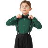 image9 Month16Y Boys Long Sleeve Button Down Toddler Dress Shirt Oxford Uniform Shirt with Chest PocketOboys Dress Shitrsgreen