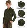 image9 Month16Y Boys Long Sleeve Button Down Toddler Dress Shirt Oxford Uniform Shirt with Chest PocketOlive