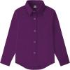 image9 Month16Y Boys Long Sleeve Button Down Toddler Dress Shirt Oxford Uniform Shirt with Chest PocketPboy Dress Shitrspurple