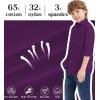 image9 Month16Y Boys Long Sleeve Button Down Toddler Dress Shirt Oxford Uniform Shirt with Chest PocketPboy Dress Shitrspurple