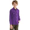 image9 Month16Y Boys Long Sleeve Button Down Toddler Dress Shirt Oxford Uniform Shirt with Chest PocketPurple
