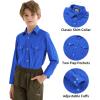 image9 Month16Y Boys Long Sleeve Button Down Toddler Dress Shirt Oxford Uniform Shirt with Chest PocketRoyal Blue
