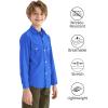 image9 Month16Y Boys Long Sleeve Button Down Toddler Dress Shirt Oxford Uniform Shirt with Chest PocketRoyal Blue
