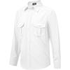 image9 Month16Y Boys Long Sleeve Button Down Toddler Dress Shirt Oxford Uniform Shirt with Chest PocketWhite