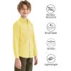 image9 Month16Y Boys Long Sleeve Button Down Toddler Dress Shirt Oxford Uniform Shirt with Chest PocketYellow