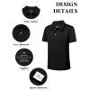 imageQBK 2T16Y Boys School Uniform Pique Polo Kids Performance Neon Short Sleeve Collared Golf Shirt for Toddler to YouthBlack