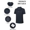 imageQBK 2T16Y Boys School Uniform Pique Polo Kids Performance Neon Short Sleeve Collared Golf Shirt for Toddler to YouthDark Navy