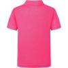 imageQBK 2T16Y Boys School Uniform Pique Polo Kids Performance Neon Short Sleeve Collared Golf Shirt for Toddler to YouthHot Pink