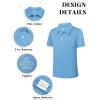 imageQBK 2T16Y Boys School Uniform Pique Polo Kids Performance Neon Short Sleeve Collared Golf Shirt for Toddler to YouthLight Blue