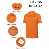 imageQBK 2T16Y Boys School Uniform Pique Polo Kids Performance Neon Short Sleeve Collared Golf Shirt for Toddler to YouthOrange